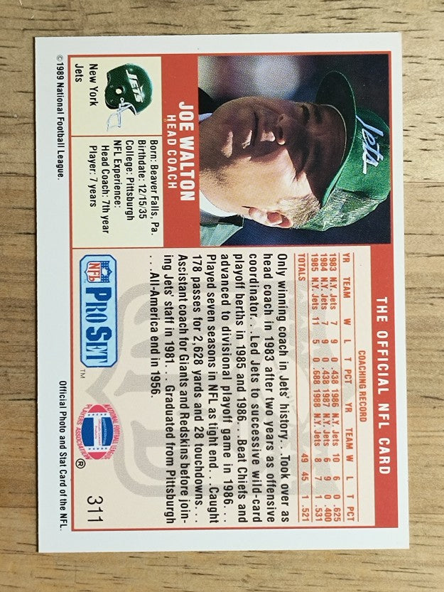 1989 Pro Set #311 Joe Walton CO