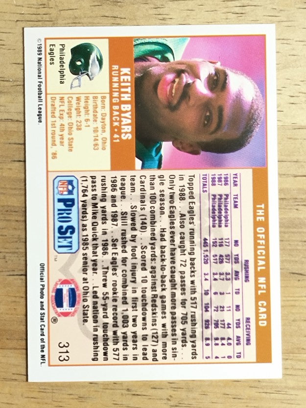 1989 Pro Set #313 Keith Byars