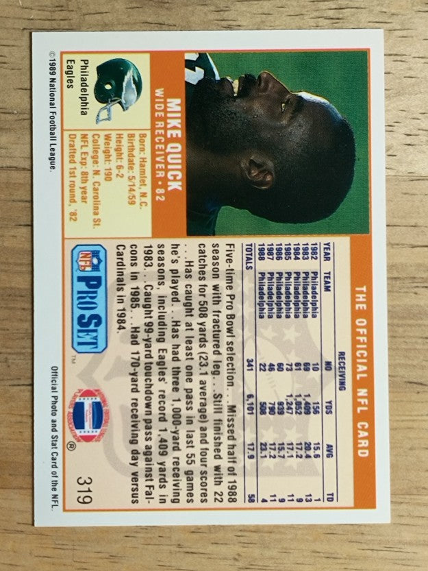 1989 Pro Set #319 Mike Quick