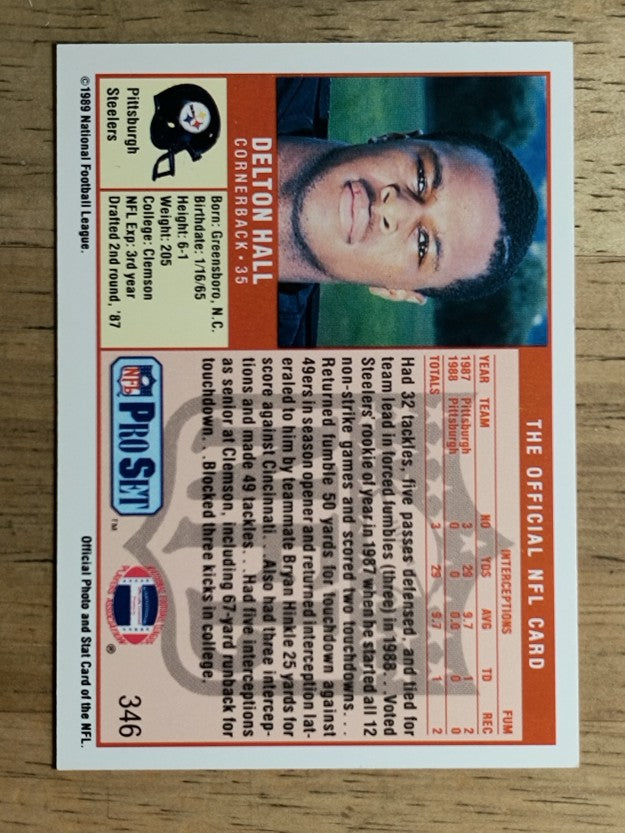 1989 Pro Set #346 Delton Hall RC