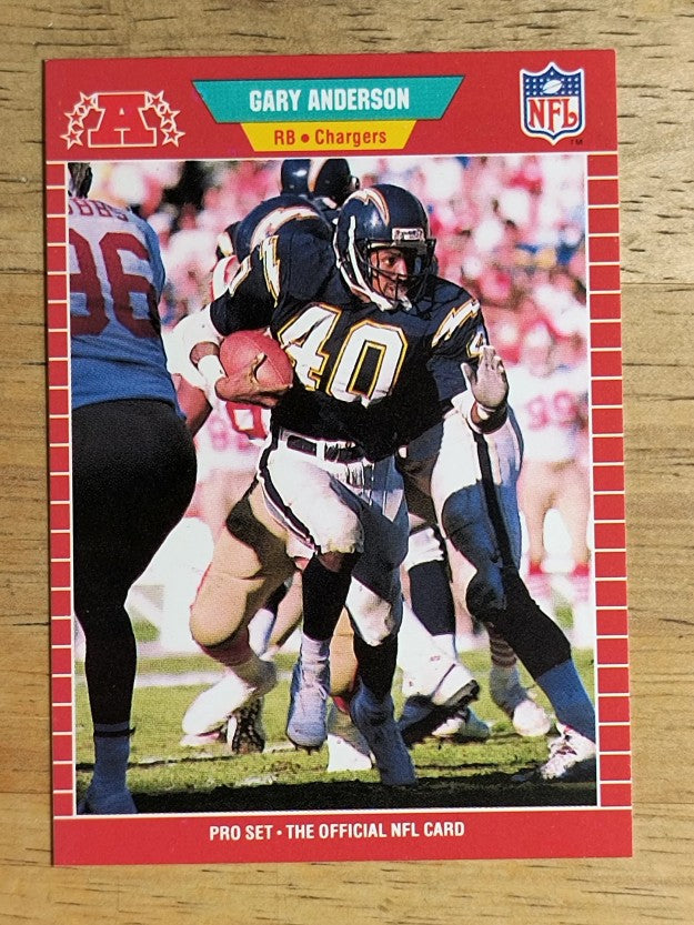1989 Pro Set #356 Gary Anderson RB