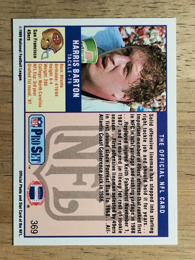 1989 Pro Set #369 Harris Barton RC