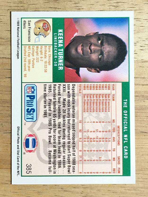 1989 Pro Set #385 Keena Turner