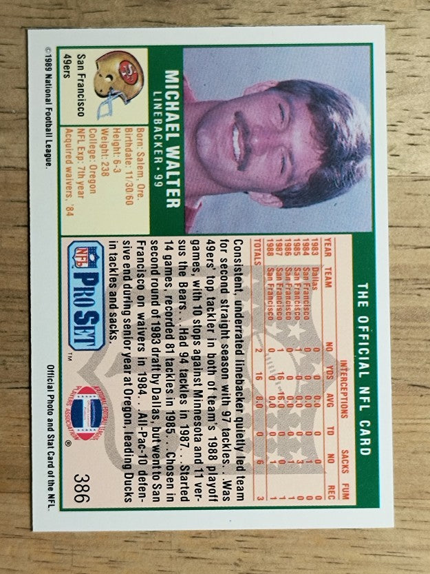 1989 Pro Set #386 Michael Walter