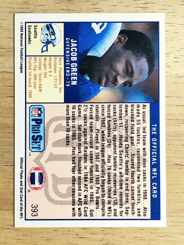 1989 Pro Set #393 Jacob Green