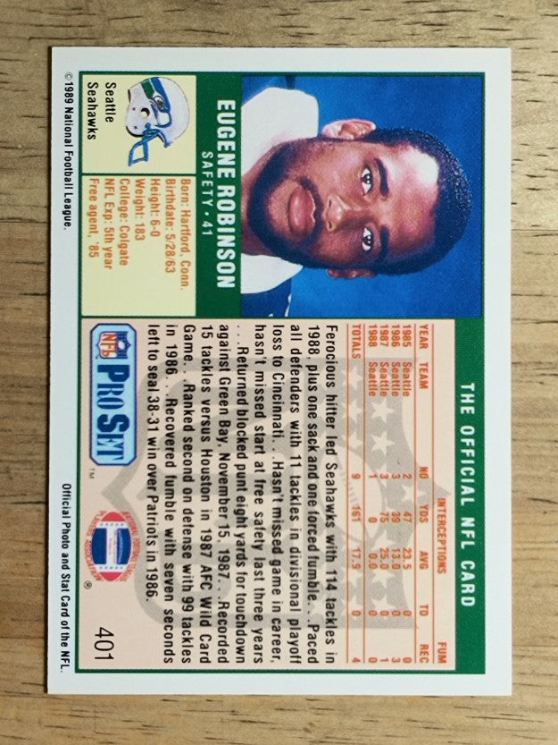 1989 Pro Set #401 Eugene Robinson RC