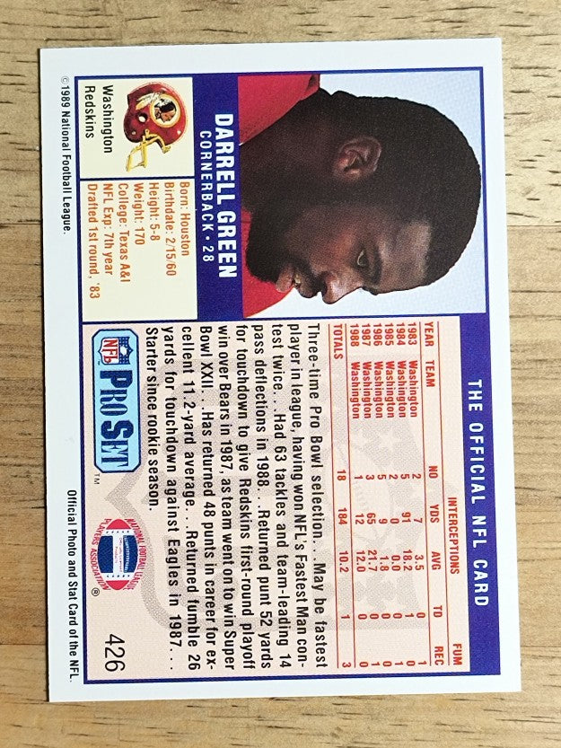 1989 Pro Set #426 Darrell Green