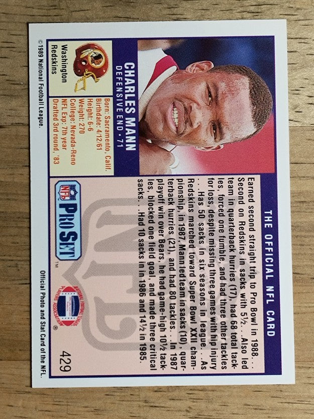 1989 Pro Set #429 Charles Mann
