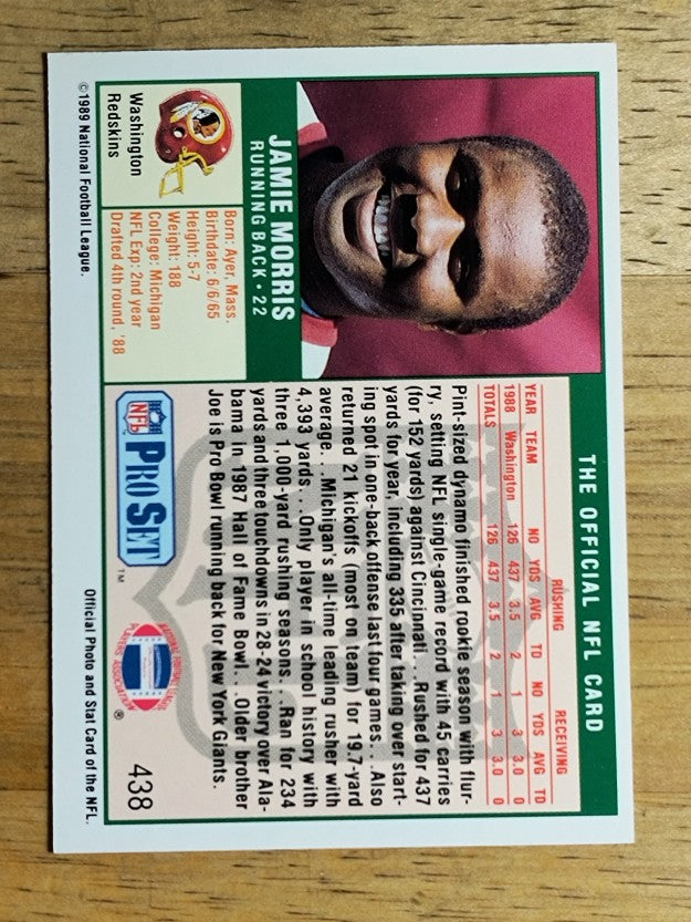 1989 Pro Set #438 Jamie Morris