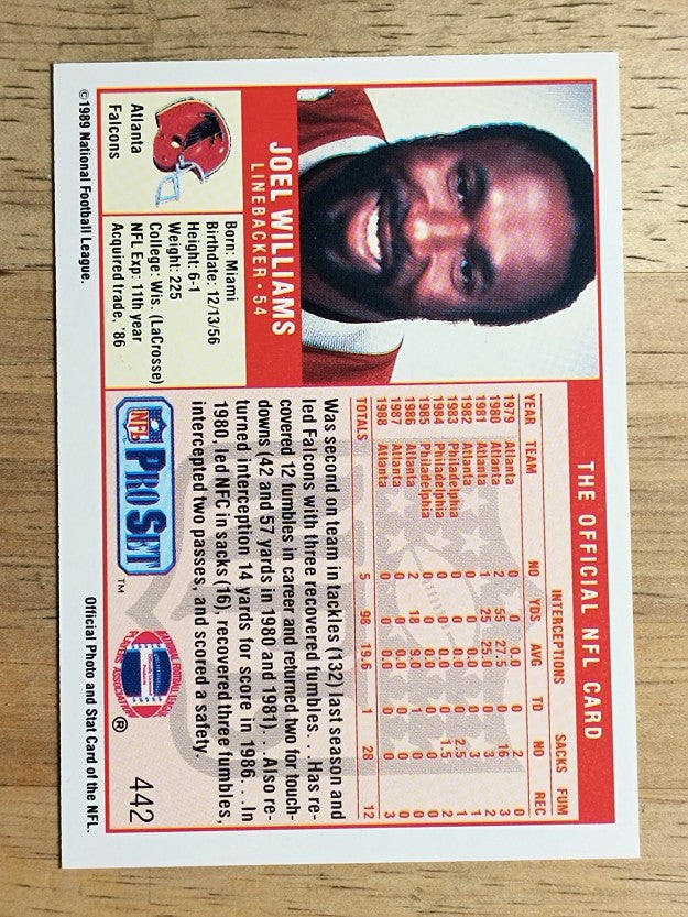 1989 Pro Set #442 Joel Williams