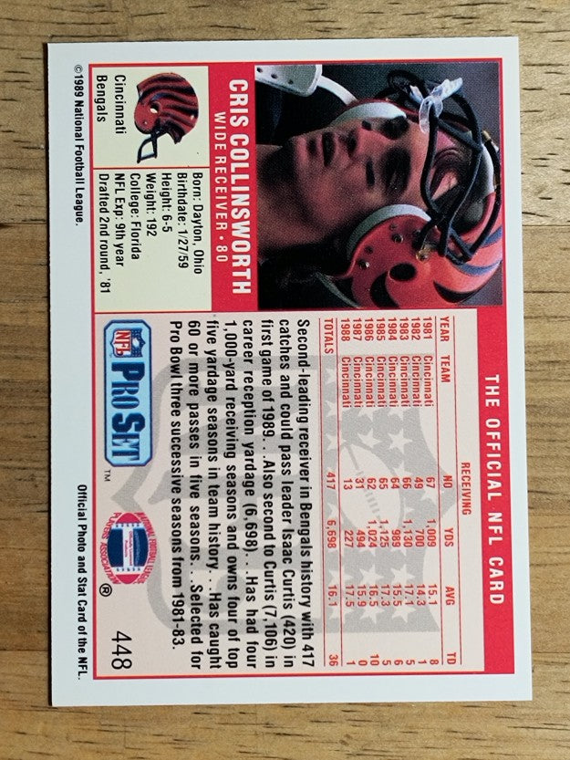 1989 Pro Set #448 Cris Collinsworth