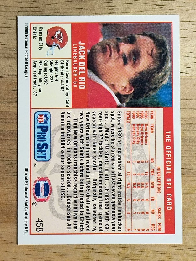 1989 Pro Set #458 Jack Del Rio RC