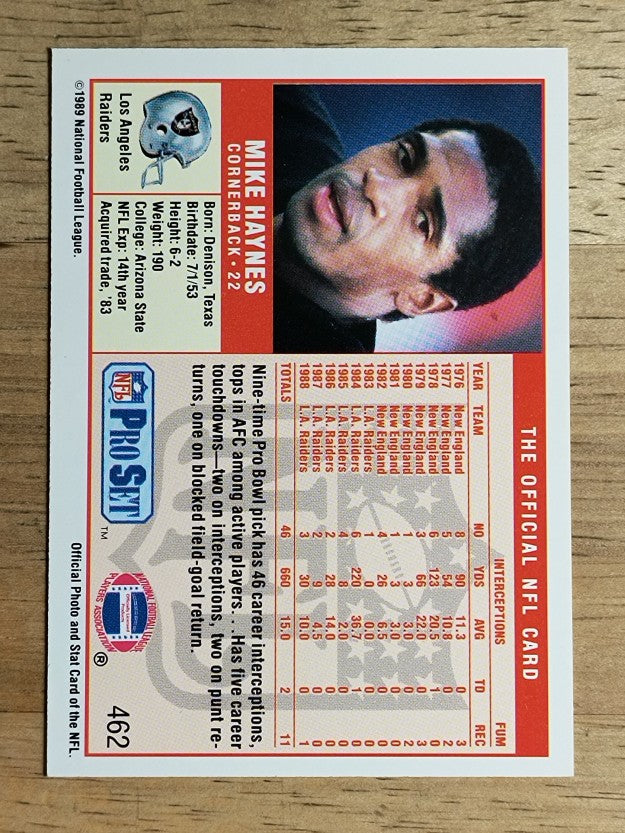 1989 Pro Set #462 Mike Haynes