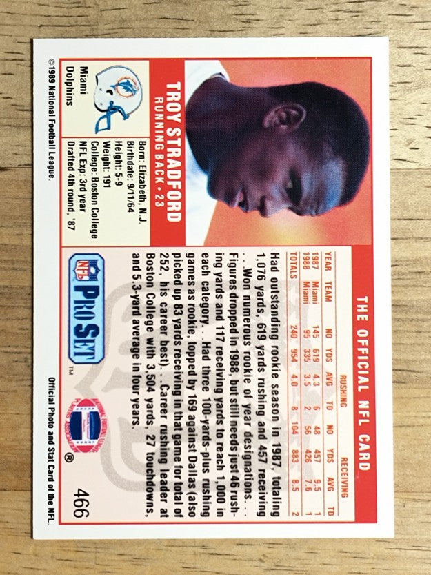 1989 Pro Set #466 Troy Stradford