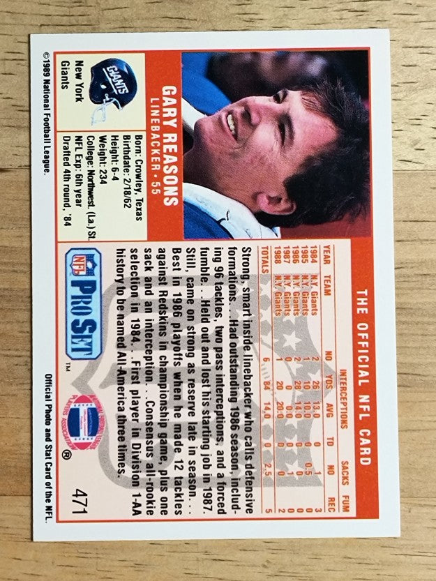 1989 Pro Set #471 Gary Reasons RC