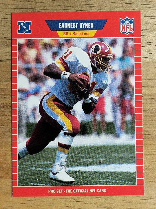 1989 Pro Set #480A Earnest Byner/No mention of trade on card front/no card 74