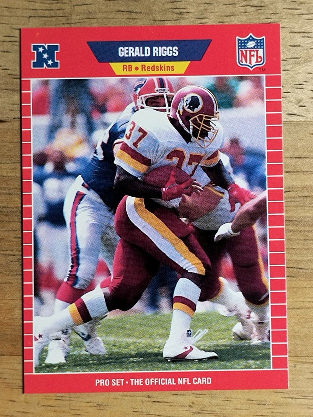 1989 Pro Set #483A Gerald Riggs/No mention of trade on card front/no see card 14
