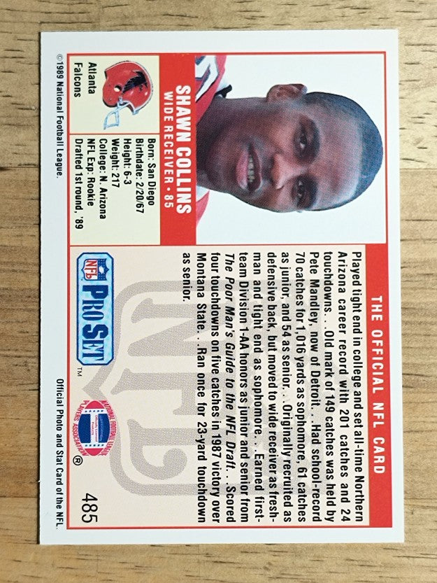 1989 Pro Set #485 Shawn Collins RC