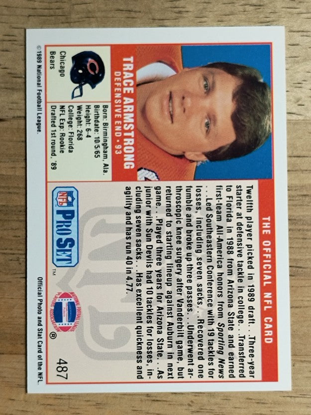 1989 Pro Set #487 Trace Armstrong RC