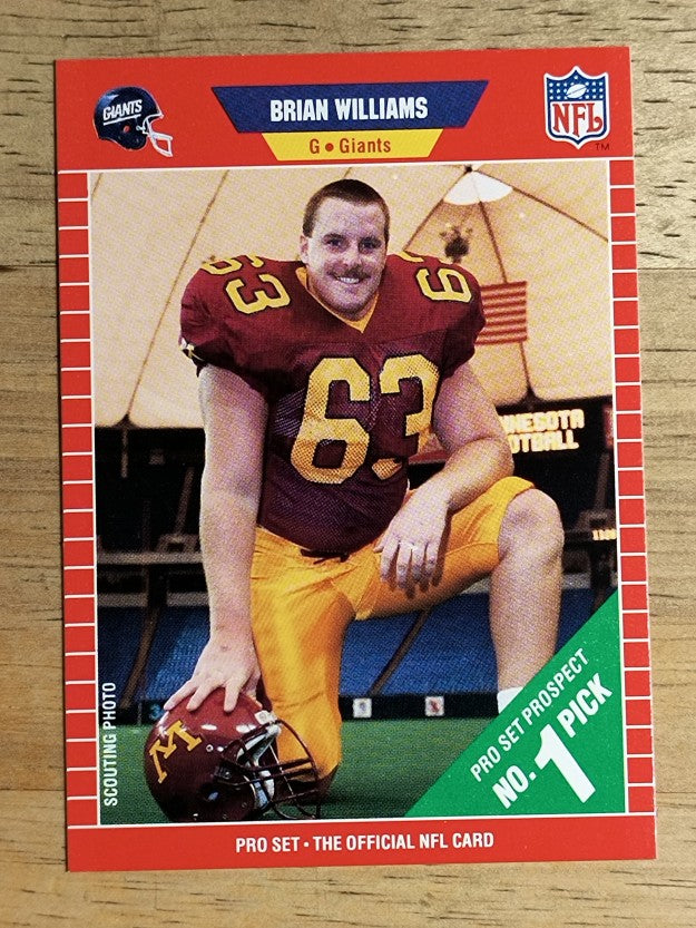 1989 Pro Set #505 Brian Williams OL RC