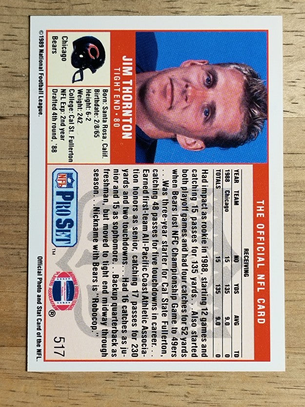 1989 Pro Set #517 James Thornton RC