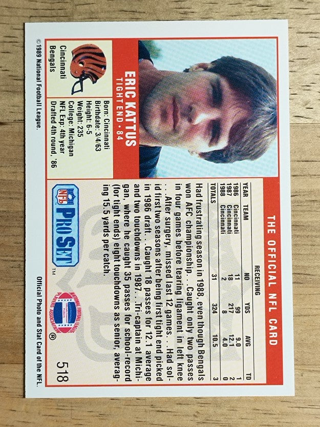 1989 Pro Set #518 Eric Kattus