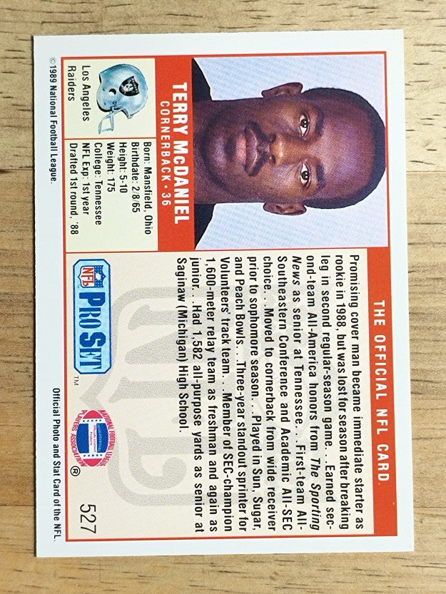 1989 Pro Set #527 Terry McDaniel RC