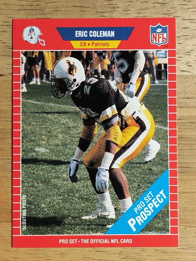 1989 Pro Set #531 Eric Coleman DB RC