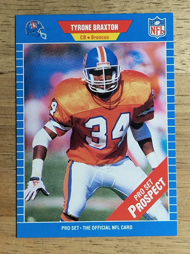 1989 Pro Set #543 Tyrone Braxton RC