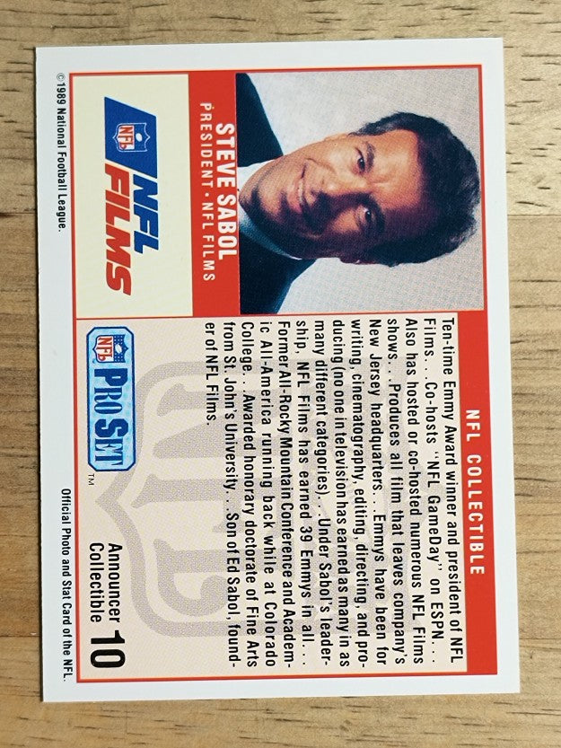 1989 Pro Set Announcers #10 Steve Sabol