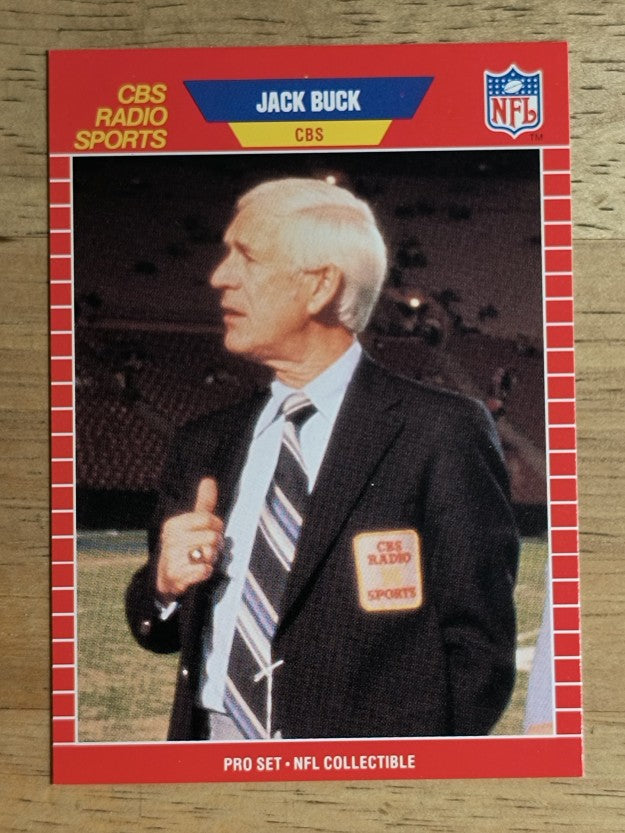 1989 Pro Set Announcers #11 Jack Buck