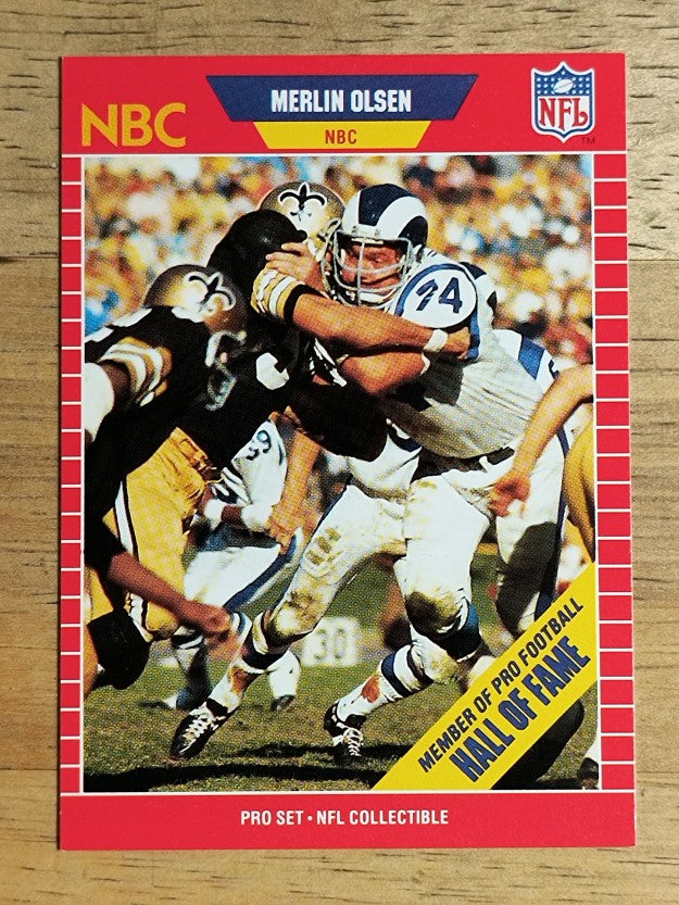 1989 Pro Set Announcers #27 Merlin Olsen