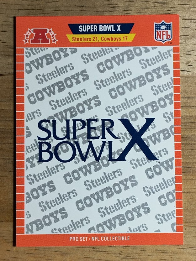 1989 Pro Set Super Bowl Logos #10 Super Bowl X