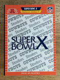 1989 Pro Set Super Bowl Logos #10 Super Bowl X