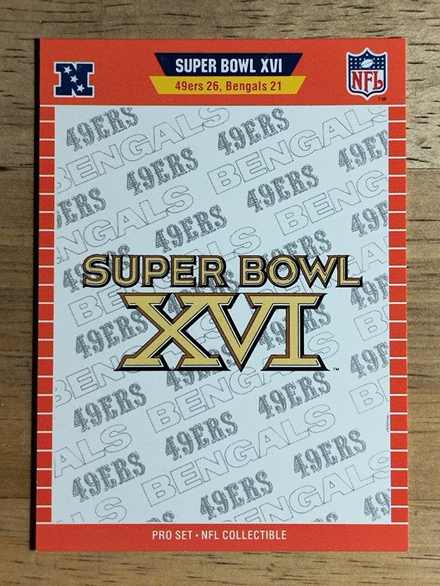 1989 Pro Set Super Bowl Logos #16 Super Bowl XVI