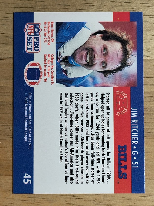 1990 Pro Set #45 Jim Ritcher RC