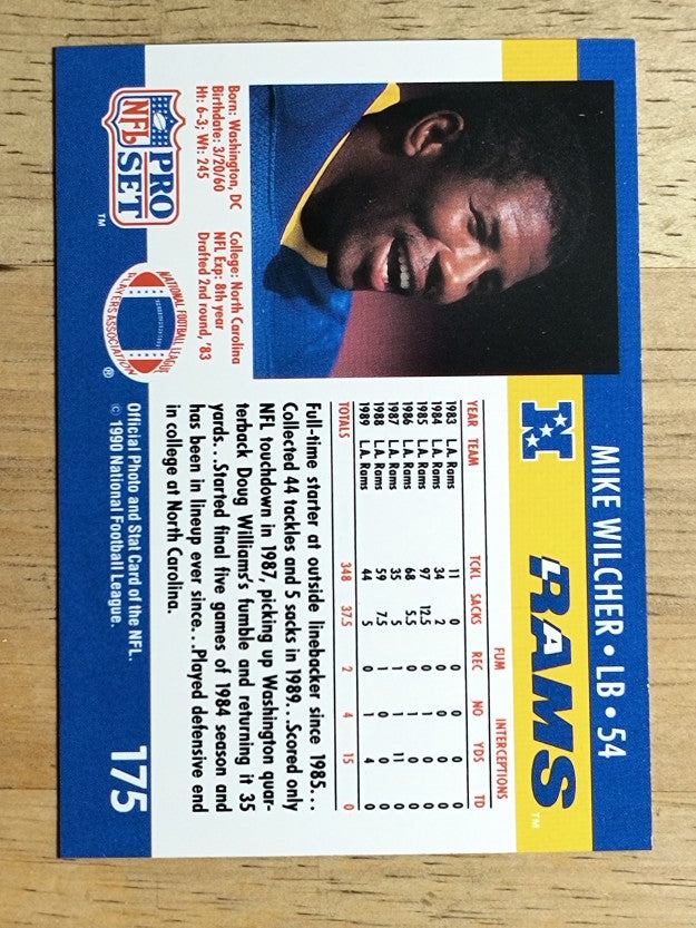 1990 Pro Set #175 Mike Wilcher