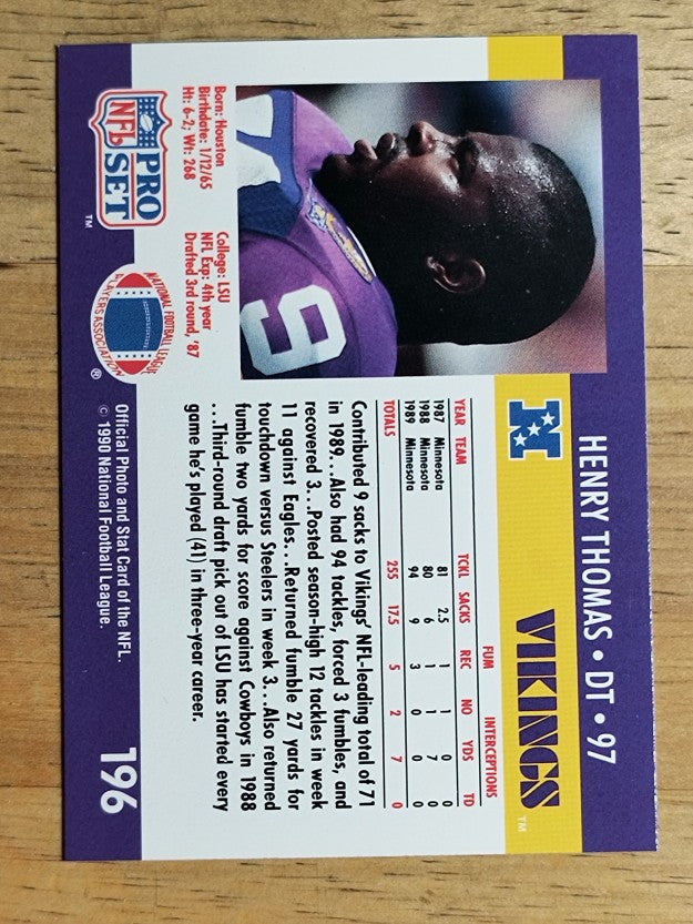 1990 Pro Set #196 Henry Thomas