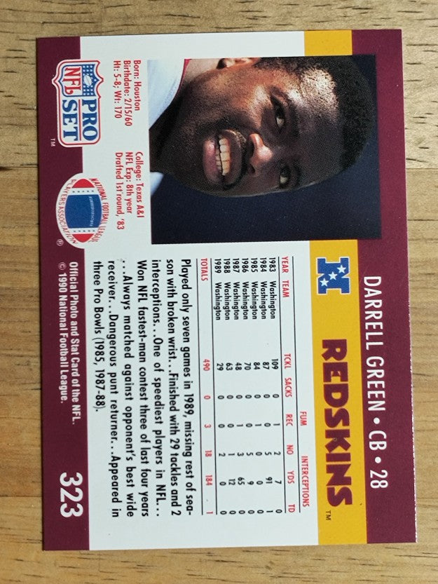 1990 Pro Set #323 Darrell Green