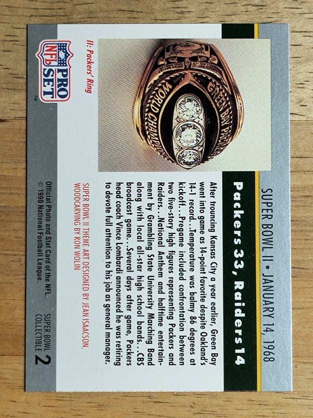1990 Pro Set Theme Art #2 Super Bowl II