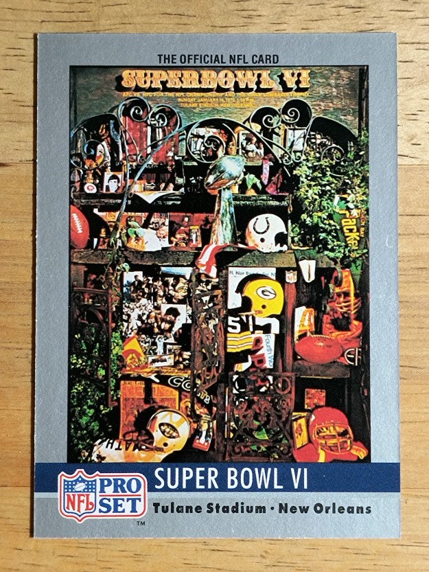 1990 Pro Set Theme Art #6 Super Bowl VI