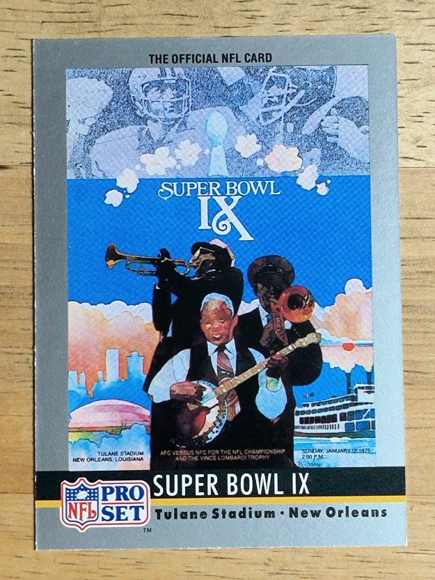 1990 Pro Set Theme Art #9 Super Bowl IX