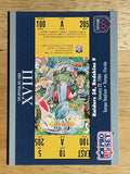 1990-91 Pro Set Super Bowl 160 #18 SB XVIII Ticket