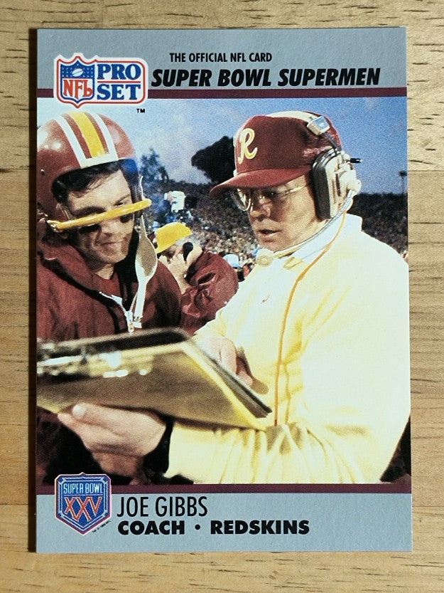 1990-91 Pro Set Super Bowl 160 #26 Joe Gibbs CO