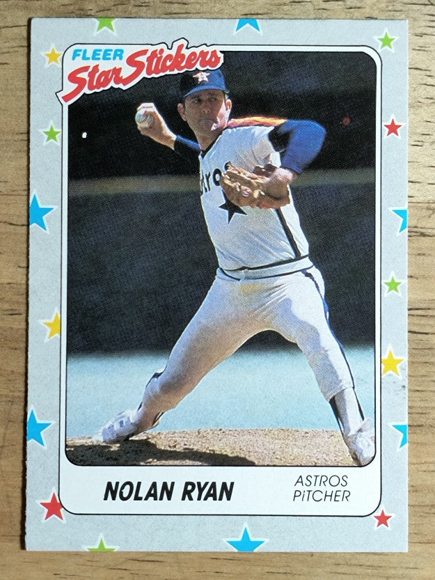 1988 Fleer Star Stickers #88 Nolan Ryan