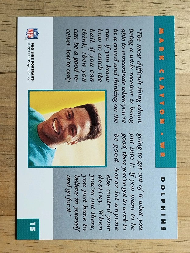 1991 Pro Line Portraits #15 Mark Clayton