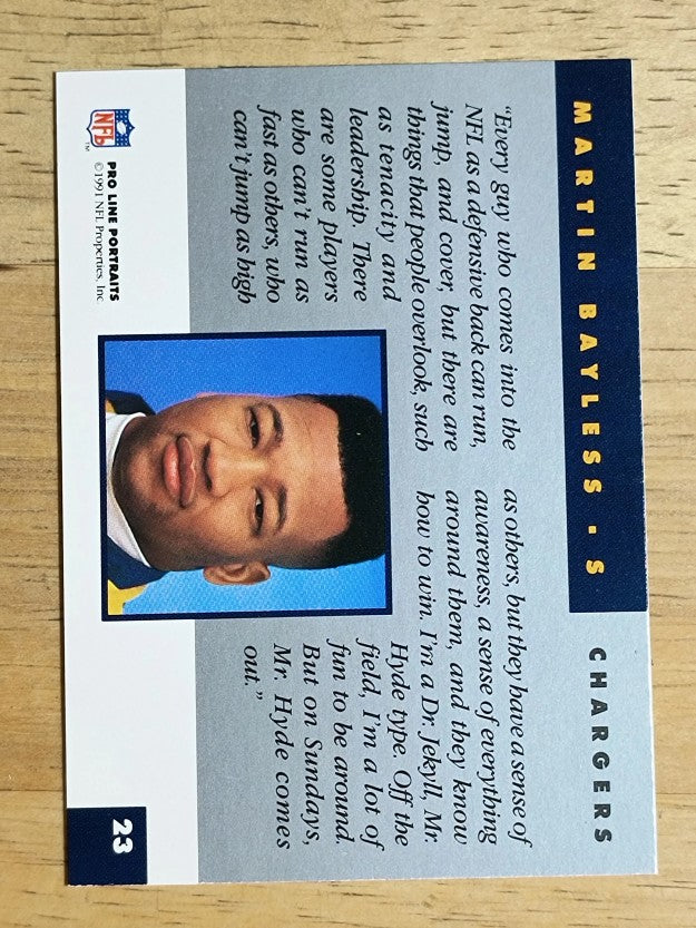 1991 Pro Line Portraits #23 Martin Bayless