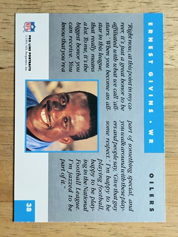 1991 Pro Line Portraits #38 Ernest Givins