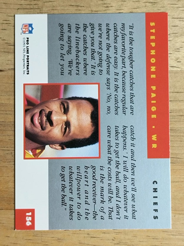 1991 Pro Line Portraits #156 Stephone Paige