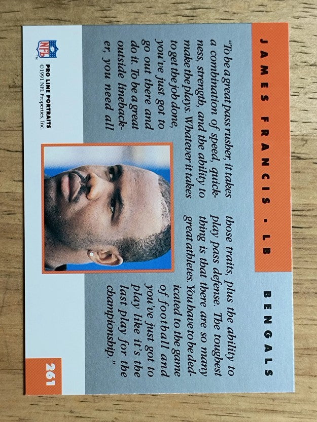 1991 Pro Line Portraits #261 James Francis